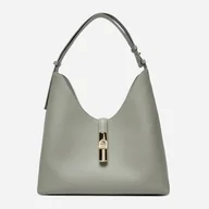 Torebki damskie - Torebka hobo damska ze skóry naturalnej Furla WB01499BX31043291S1007 Szara (8050597546339) - miniaturka - grafika 1