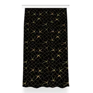 Zasłony - Zasłona przelotki Mozaika złota i czarna 150x260, Fabricsy - miniaturka - grafika 1