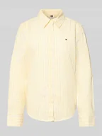 Koszule damskie - Bluzka koszulowa o kroju regular fit z mieszanki bawełny - miniaturka - grafika 1