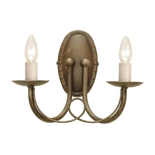 Elstead Lighting Minster 2Lt Wall Light Black/Gold MN2 BLK/GOLD Elstead kinkiet stylowy MN2 BLK/GOLD ) - Lampy ścienne - miniaturka - grafika 1