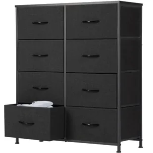 Sweetcrispy Komoda z szufladami z materiału, komoda z 8 szufladami z materiału, szafka z szufladami, meble organizacyjne do kuchni, biura, korytarza, szafka TV z szufladami - Komody dla dzieci - miniaturka - grafika 1