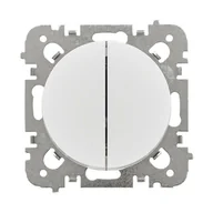 Wyłączniki światła i elektryczne - LEXMAN Włącznik podwójny Ardea Biały LEXMAN - miniaturka - grafika 1