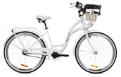Rowery - Goetze, Rower Miejski Style 26" Alu 3 Biegi Biało Czarny, Kosz - miniaturka - grafika 1