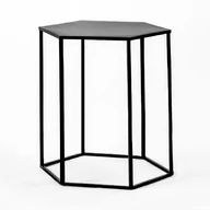 Ławy i stoliki kawowe - Czarny Mat Metalowy Stolik Kawowy L Loft Duży Sg1710-07 - miniaturka - grafika 1