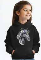 Bluzy dla dziewczynek - Bluza z koniem dla dziewczynki - miniaturka - grafika 1