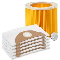 Worki do odkurzaczy - Karcher Filtr + 5x Worki MV 2,A 2054,A 2004,WD 2 - miniaturka - grafika 1