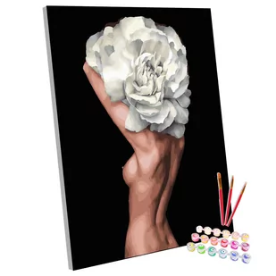 Epiphone, Zestaw do malowania po numerach Kobieta Kwiat, 40x50 cm - Malowanie po numerach - miniaturka - grafika 1