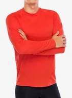Bluzy sportowe męskie - Bluza biegowa Salomon Cross Run LS Tee - cherry tomat - miniaturka - grafika 1