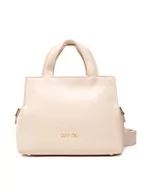 Torebki damskie - Calvin Klein Torebka Neat Tote Mini K60K609181 Beżowy - miniaturka - grafika 1