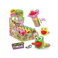 Gumy do żucia, lizaki, dropsy - JOHNY BEE FROG POP LIZAKI TRUSKAWKOWE (10G) 12SZT - miniaturka - grafika 1