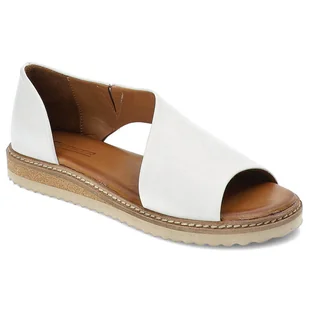 Białe Sandały Artiker Wygodne Skórzane Buty - Moda i Uroda OUTLET - miniaturka - grafika 1
