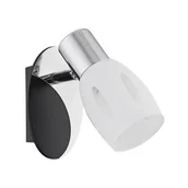 Lampy ścienne - Kinkiet ścienny Albedo chromowany biały-czarny 1xE14x10W wym: 13 x 13 x 13 cm metal IP20 Alfa - miniaturka - grafika 1