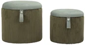 Pufy i podnóżki - Zestaw puf ze schowkiem BOLZANO, Ø 38 cm, Ø 32 cm - miniaturka - grafika 1
