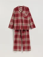 Moda i Uroda OUTLET - Reserved - Flanelowa piżama w kratkę - czerwony - miniaturka - grafika 1
