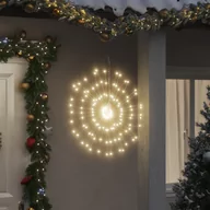 Oświetlenie świąteczne - vidaXL Ozdoby świąteczne ze 140 lampkami LED, 4 szt, ciepła biel, 17cm - miniaturka - grafika 1