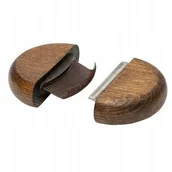 Szczotki i furminatory - Ekskluzywny grzebie� 2 w 1, okr�g�y z z grzebieniem przeciwpchelnym, drewno bukowe, stal, plastik PP, �rednica 9,2cm - miniaturka - grafika 1