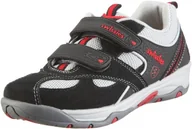Buty dla chłopców - Swissies Półbuty chłopięce Mark, szary - Szary Grey Cement Swissies Red - 35 EU - miniaturka - grafika 1