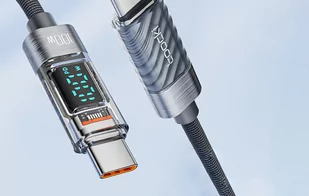 Kabel USB-C do USB-C Toocki, 1m, 100W (szary) - Kable - miniaturka - grafika 4