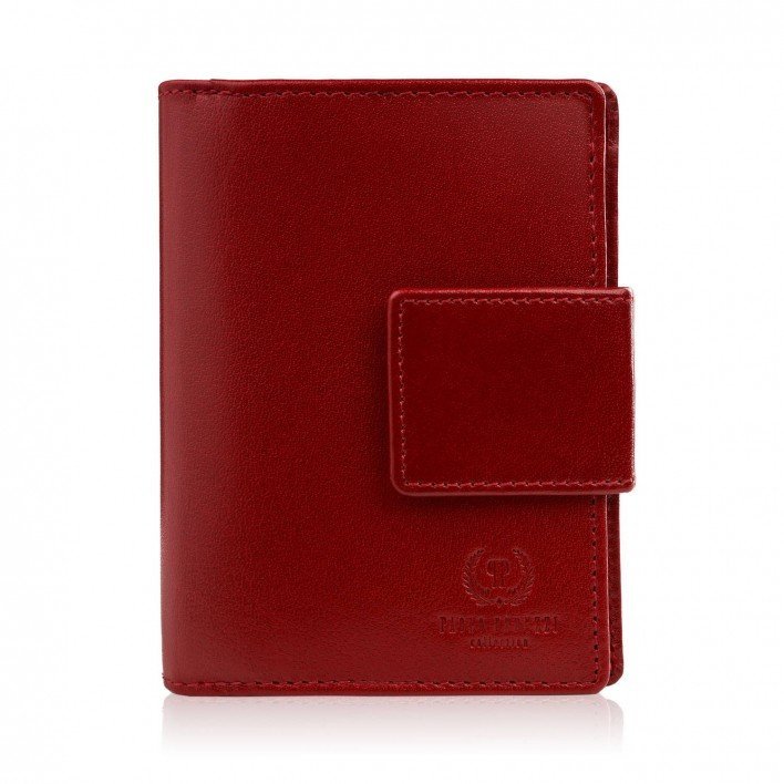 Portfel Damski Skórzany Czerwony Średni Z Zabezpieczeniem Rfid Paolo Peruzzi Al-04-Rd