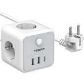 Listwy zasilające - Listwa zasilająca TESSAN TS-301-C-GR - miniaturka - grafika 1