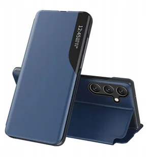Eco Leather View Case etui do Samsung Galaxy S25 z klapką podstawka - niebieskie - Etui i futerały do telefonów - miniaturka - grafika 1