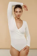 Body - Kopertowe body : Kolor - Śmietankowa biel, Rozmiar - 34 - Bombshe - miniaturka - grafika 1