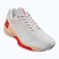 Buty sportowe damskie - Buty do tenisa damskie Wilson Rush Pro 4.0 Clay W white/peach parfait/infrared - miniaturka - grafika 1