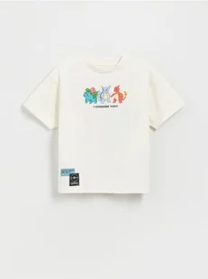 Reserved - T-shirt Pokémon - złamana biel - Koszulki dla chłopców - miniaturka - grafika 1