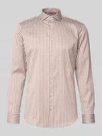 Koszule męskie - Koszula biznesowa o kroju slim fit z kołnierzykiem typu cutaway - miniaturka - grafika 1