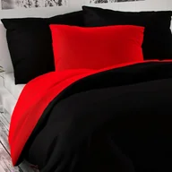 Pościel - Pościel satynowa Luxury Collection czerwona / czarny, 140 x 200 cm, 70 x 90 cm, 140 x 200 cm, 70 x 90 cm - miniaturka - grafika 1