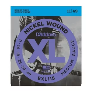 D'Addario EXL115 - XL Nickel Wound 11-49 - Struny gitarowe  - miniaturka - grafika 1