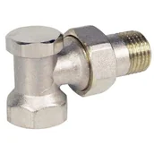 Zawory i kraniki - Zawór grzejnikowy 1/2" niklowany kątowy odcinający - miniaturka - grafika 1