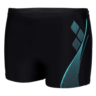Męskie Bokserki kąpielowe ARENA MEN'S SWIM SHORT GRAPHIC 005122/580 – Czarny - Kąpielówki męskie - miniaturka - grafika 1