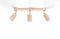 Lampy sufitowe - Sollux Lighting Plafon BERG 3 naturalne drewno - miniaturka - grafika 1