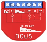 Systemy inteligentnych domów - NOUS smart Switch Module B3Z ZigBee 2 channels, with PM - miniaturka - grafika 1