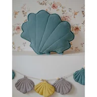 Kołdry i poduszki dla dzieci - Lniana poduszka dekoracyjna muszla "Morskie oko" - miniaturka - grafika 1