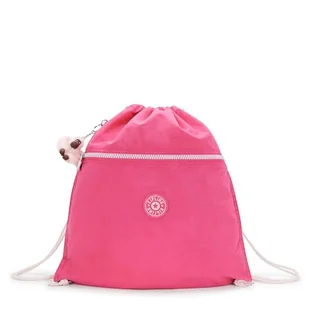 Kipling Supertaboo, Średni Plecak (ze Sznurkiem), 0 x 39.5 x 45 cm, Happy Pink C (Różowy) - Plecaki - miniaturka - grafika 1
