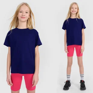 Koszulka Dziewczęca 4F T-shirt Granatowa 4FJWMM00TTSHF2332 Granatowy 164 - Koszulki dla dziewczynek - miniaturka - grafika 1