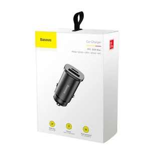Baseus Square PPS inteligentna ładowarka samochodowa z portami USB Quick Charge 4.0 QC 4.0 i USB-C PD 3.0 SCP czarny (CCALL-AS01) - Ładowarki samochodowe - miniaturka - grafika 5