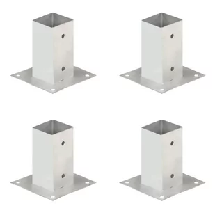 vidaXL Podstawy słupów, 4 szt., metalowe, 71 mm - Akcesoria do ogrodzeń - miniaturka - grafika 1