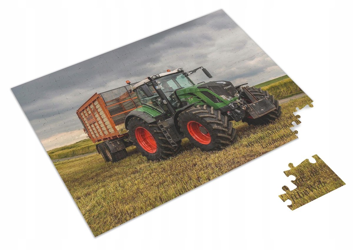 Puzzle Traktor Ciągnik Fendt + Imię pudełko A3 252 el. #2