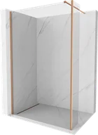 Ścianki i drzwi prysznicowe - Mexen Kioto ścianka prysznicowa Walk-in 120 x 40 cm, transparent, miedź szczotkowana - 800-120-212-65-00-040 - miniaturka - grafika 1