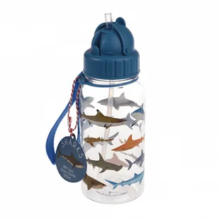 Rex London, Bidon ze słomką 500 ml, do kolekcji, Rekiny - Bidony dla dzieci - miniaturka - grafika 1
