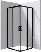 Kabiny prysznicowe - Kabina Onnline New kwadratowa, profil nero, szkło transparentne 90x195cm - miniaturka - grafika 1