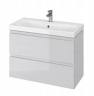 Szafki łazienkowe - SZAFKA PODUM. MODUO SLIM 80 SZARA DSM FSC MIX70% SGSCH-COC-007574 - miniaturka - grafika 1