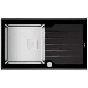 Teka DIAMOND RS15 1B 1D 86 REV 2 AUTO WST BLACK 115100011 - Zlewozmywaki - miniaturka - grafika 1