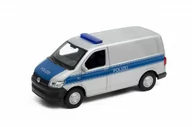 Samochody i pojazdy dla dzieci - Welly 1:34 Volkswagen T6 VAN POLIZEI srebrny - miniaturka - grafika 1