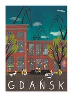 Kartki okolicznościowe i zaproszenia - Pocztówka. Gdańsk. Stocznia. 105X145 Mm. Sylver Rocket Studio - miniaturka - grafika 1