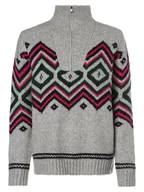 Swetry damskie - Superdry - Sweter damski, szary|wielokolorowy - miniaturka - grafika 1