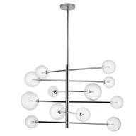Lampy sufitowe - Lampa wisząca do salonu SOLA chrom 75 cm ST-5020-12 - Step Into Design - miniaturka - grafika 1